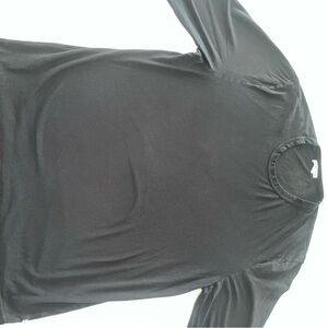 James Perse Supima Cotton Long Sleeve Crew Neck Shirt Size 4 BLACK
